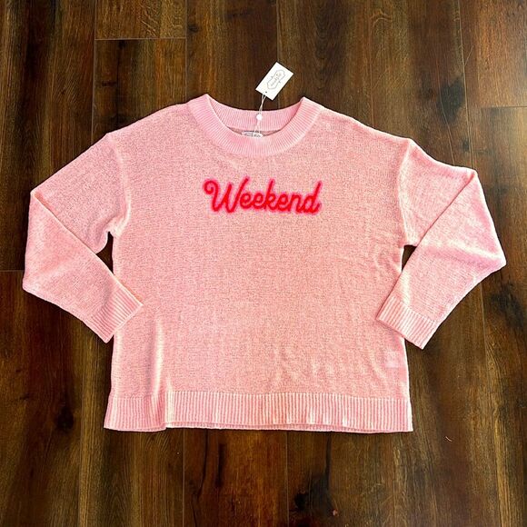 MudPie Size M/L Medium Large NWT Conner Weekend Lightweight Sweater Light Sheer - Picture 2 of 7